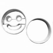 Ausstecher Ausstecherset Linzer Smiley lachend + Ring, 2...