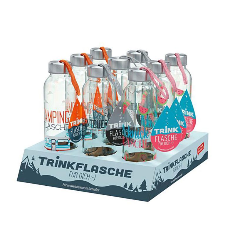 LA VIDA Glas-Trinkflasche 400ml Outdoor, 8,99