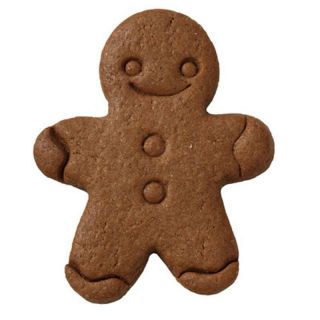 Ausstecher Gingerman Lebkuchenmann Keksausstecher Pltzchenform, mit Prgung, Edelstahl, ca. 7.7 cm