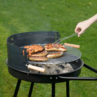 Kchenzange Grillzange Wurstzange mit abgewinkelten Greifern, 24 cm, rostfreier Edelstahl