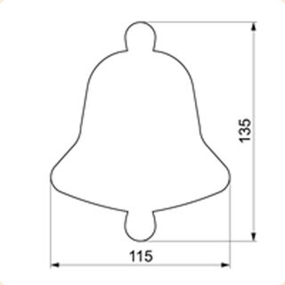 Ausstecher Lebkuchenform Glocke Keksausstecher Pltzchenform ca. 13.5 cm Edelstahl, rostfrei