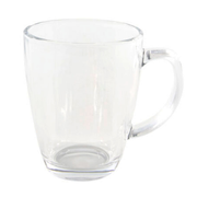 Teebecher Teeglas Kaffeeglas mit Henkel klar, 350 ml
