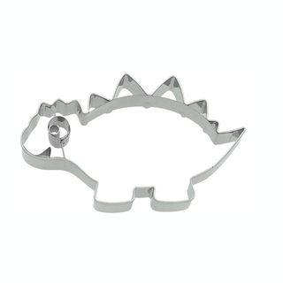 Ausstecher Dinosaurier Stegosaurus mit Prgung Keksausstecher Pltzchenform, ca. 10 cm, Edelstahl rostfrei