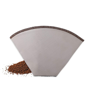 Kaffeedauerfilter faltbar, Kaffeefiltereinsatz Permanetfilter Gre 4, feiner Edelstahl, ca. 16 x 15 cm