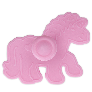 Ausstecher Prge-Ausstechform Einhorn, mit Auswerfer, ca. 7 cm, Kunststoff, rosa