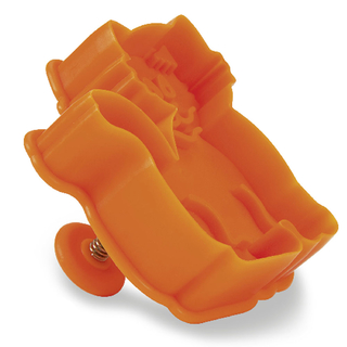 Ausstecher Prge-Ausstechform Katze, mit Auswerfer, ca. 6.5 cm, Kunststoff, orange