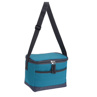 Khltasche modern, Picknicktasche Isoliertasche, Polyester/Isoliermaterial, ca. 22 x 14 x 18 cm, ca. 5 l, petrol