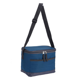 Khltasche modern, Picknicktasche Isoliertasche, Polyester/Isoliermaterial, ca. 22 x 14 x 18 cm, ca. 5 l, blau