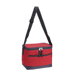 Khltasche modern, Picknicktasche Isoliertasche, Polyester/Isoliermaterial, ca. 22 x 14 x 18 cm, ca. 5 l, rot