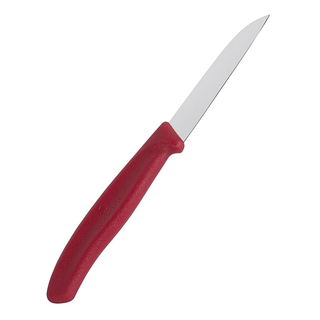 Victorinox Gemsemesser Kchenmesser, Klingenlnge ca. 8 cm, rot, glatter Schliff