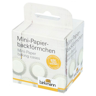 Mini-Muffin Papierbackfrmchen, 100 Stck, wei