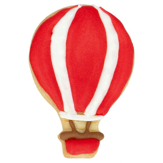 Ausstecher Heiluftballon mit Prgung, Keksausstecher Pltzchenform, Edelstahl rostfrei, 6.5 cm