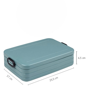 Lunchbox XL/gro NORDIC SAGE, Schnittenbox Brotdose mit flexiblem Teiler, Kunststoff, ca. 1.5 l, NORDIC SAGE