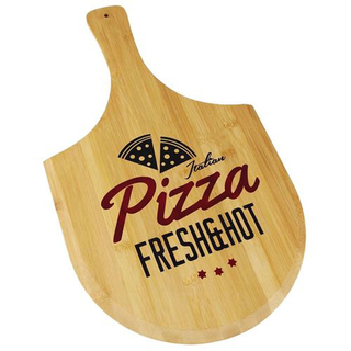 Pizzabrett Pizzaschieber Pizzateller Pizzaheber Servierbrett, Mae: L ca. 53,5 x B 30,5 x H 0,9 cm , Material: Holz