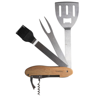 Grillbesteck to go, BBQ MULTITOOL Set - 5 in 1 ideal fr Camping, Garten, ..