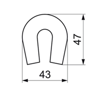 Ausstecher Hufeisen, Keksausstecher Pltzchenform,  4.3  4.7 x 1.6 cm, Edelstahl